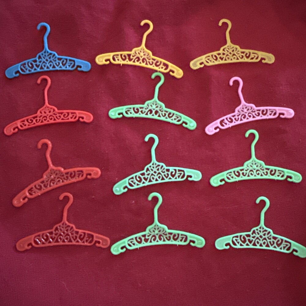 Vintage Barbie Doll Clothes Hangers 60s/70s Set of 12 Filigree
